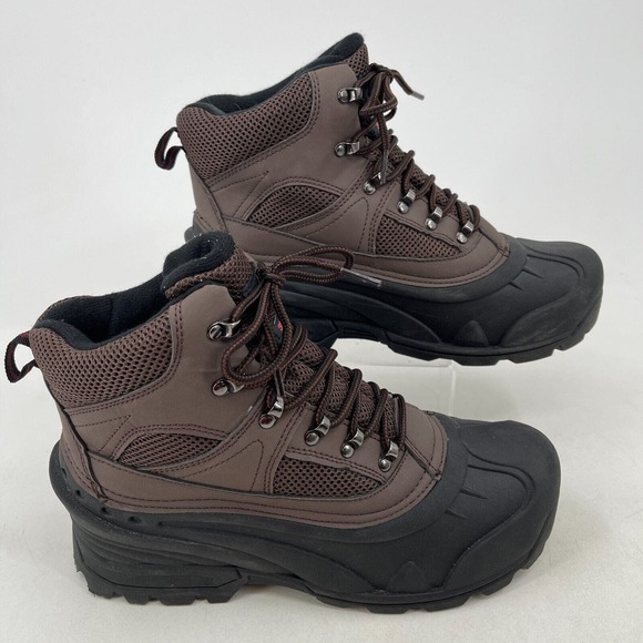 Itasca Other - Itasca MENS Snow Winter Brown Black Insulated Lace Up Boots Shoes SIZE 9